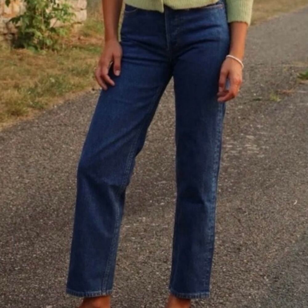 Doen Diana Crop Jeans In Rousseau Wash 28 NWT